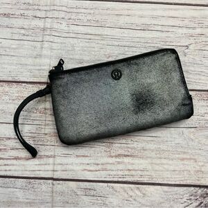 Lululemon Double Up Pouch Pewter Metallic Black Silver